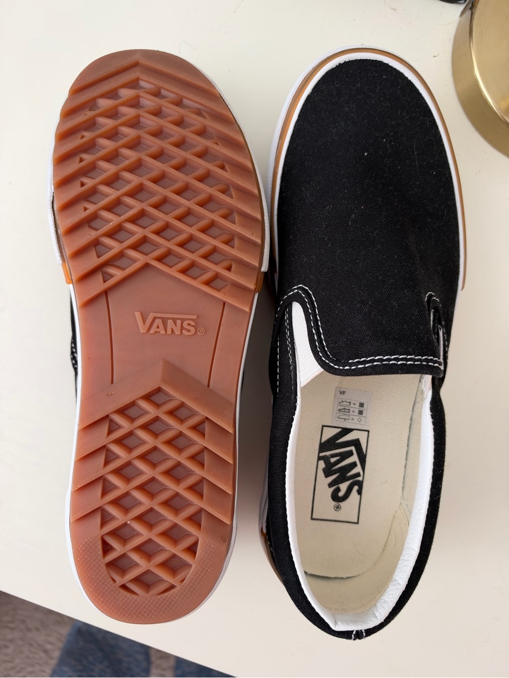 Vans Platform Slip-On Sneakers in Black